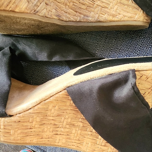 BLAKE SCOTT LACE UP WEDGE HEEL BLACK 8.5 - Picture 9 of 12